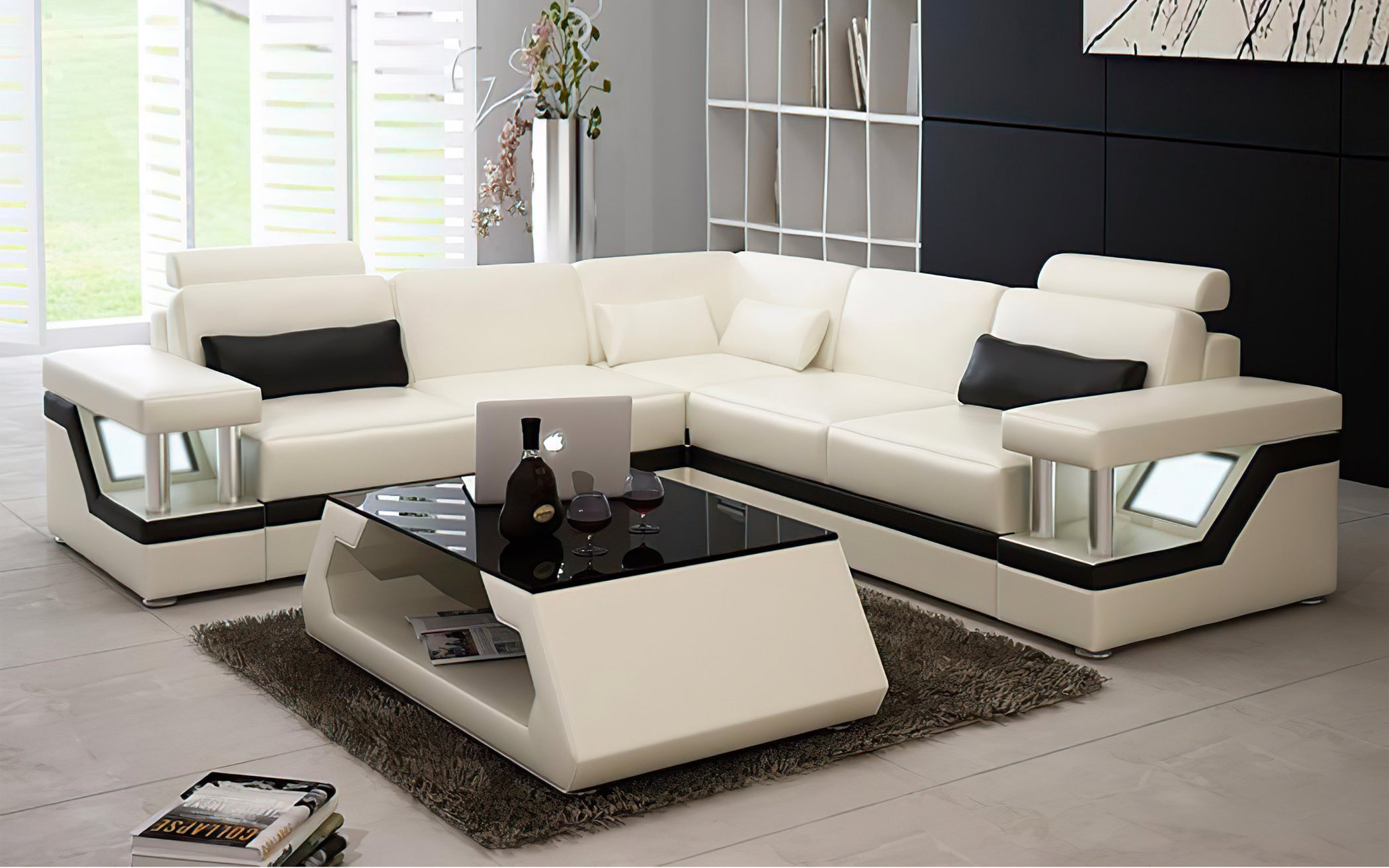 Emerson Modern Leather Sectional – Jubilee Furniture