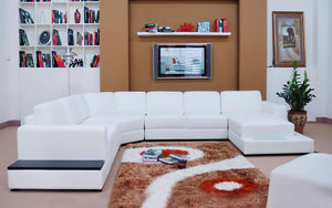 Spencer Leather Sectional with LED Light