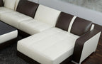 Ceaira Modern Modular Tufted Leather Sectional