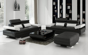 Merdell Modern Leather Sofa Set