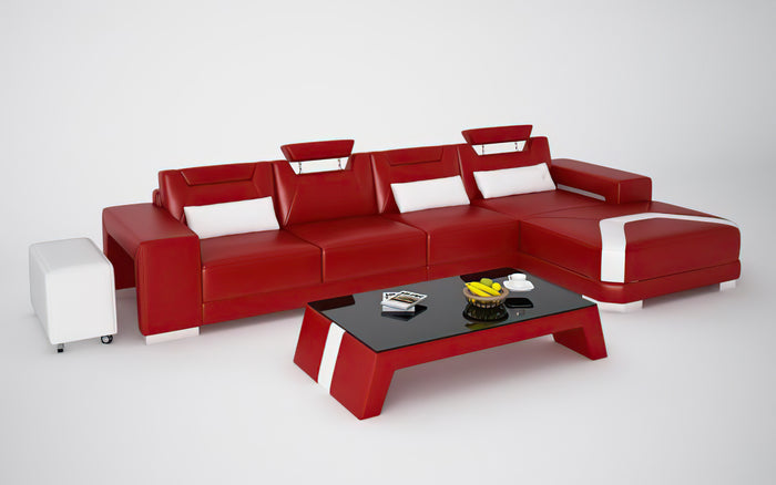 Cristana Small Modern Leather Sectional
