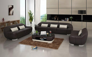 Semira Modern Leather Sofa Set