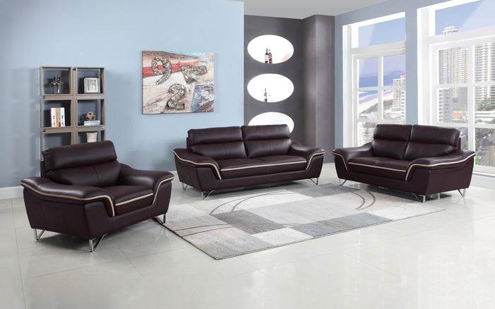 Lilasu Leather Sofa Set