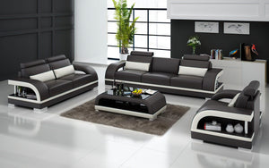 Nexso Modern Leather Sofa Set