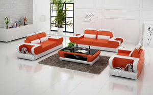 Mirak Modern Leather Sofa Set