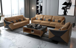 Bysic Leather Sofa Set
