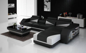 Kopp Leather Sectional With Storage
