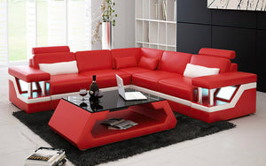 Emerson Modern Leather Sectional