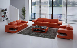 Elza Modern Leather Sofa Set