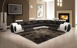 Bouie Leather Sectional with Adjustable Footrest
