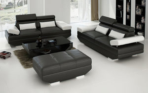 Merdell Modern Leather Sofa Set