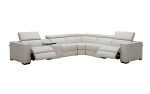 Birt Leather Sectional Sofa With Recliners