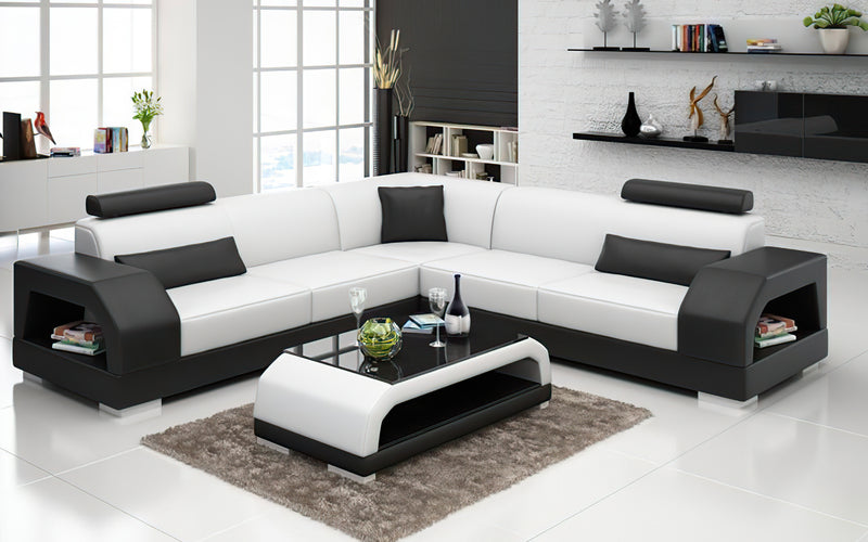 Luxi Modern Leather Sectional – Jubilee Furniture