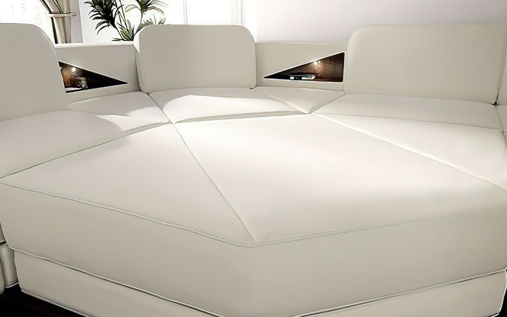 Stoughton Leather Sectional with Ottoman