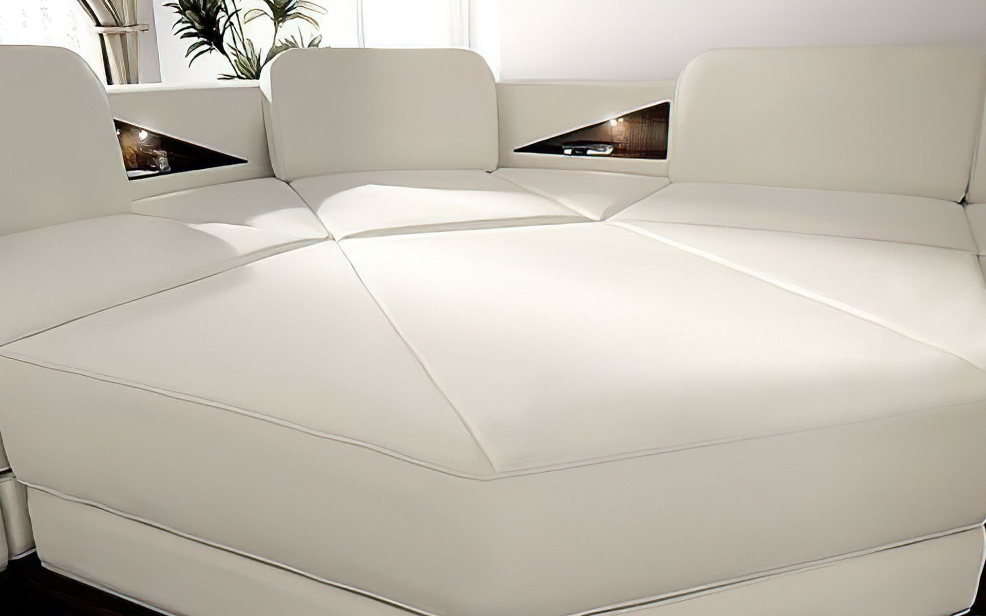 Stoughton Leather Sectional with Ottoman