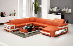 Paramount Leather Sectional with LED Light