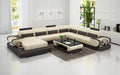 Mirak Modern U-Shape Leather Sectional