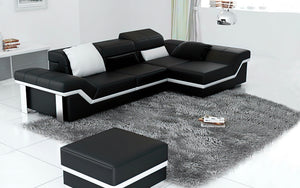 Gracia Leather Sectional Sofa With Chaise