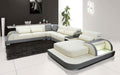 Molinaro Leather Sectional with Adjustable Headrest