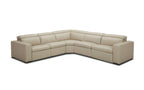 Motique Modern Leather Sectional with Recliner