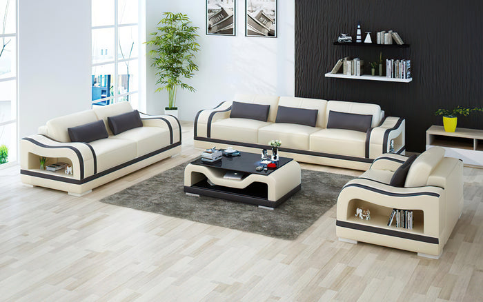 Asland Modern Leather Sofa Set