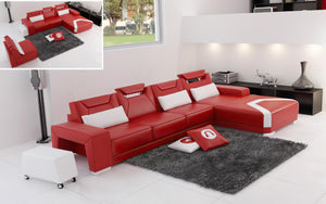 Cristana Small Modern Leather Sectional