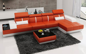 Mesa Small Modern Leather Sectional