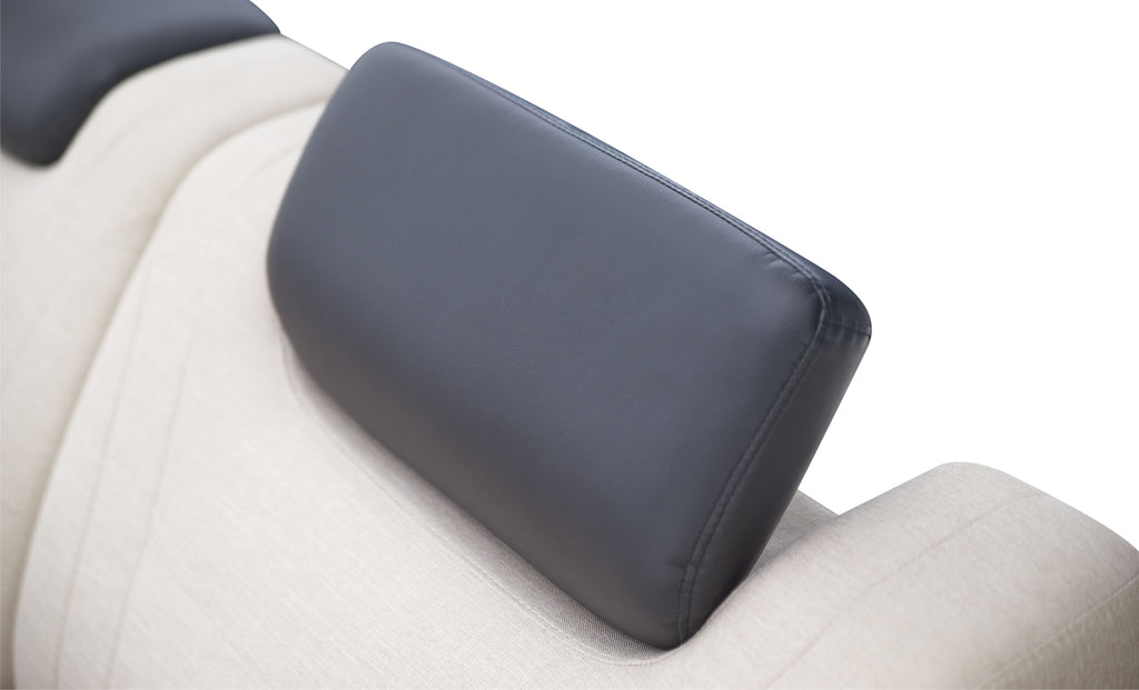 Melanee Modern Sectional with Adjustable Headrest