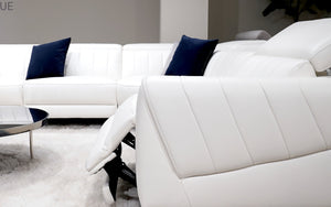 Haley Modern Leather Sectional with Recliner