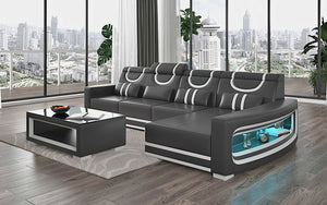 Luca Modern L Shape Sectional with LED Light
