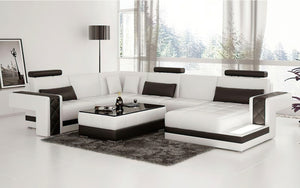 Cuko Modern Large Sectional with LED Light