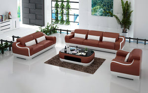 Amir Modern Leather Sofa Set