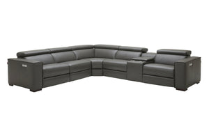 Fabric Birt Sectional Sofa With Recliners