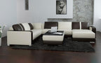 Ceaira Modern Modular Tufted Leather Sectional