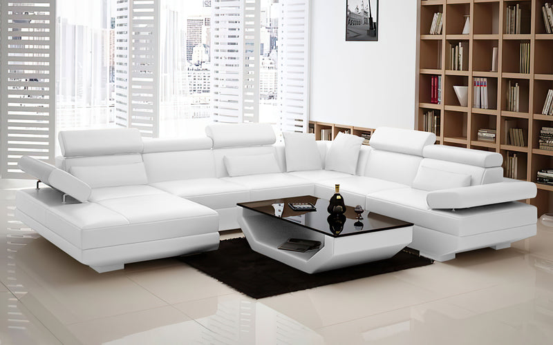 Merdell Modern U-Shape Leather Sectional – Jubilee Furniture