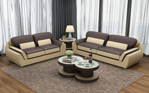 Atlas Modern Leather Sofa Set