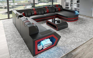 Eileend Leather Sectional with LED Lights | Futuristic Furniture