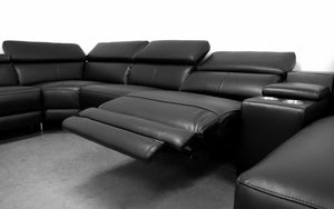 Violla Modern Leather Sectional with Recliner