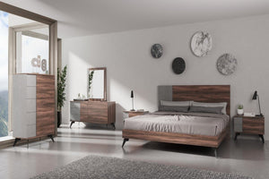 Parella  Modern Faux Concrete Bedroom Set