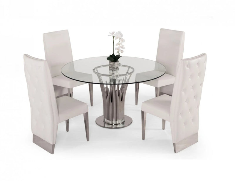 Paraku Round Stainless Steel Dining TableJubilee Furniture Stores Las