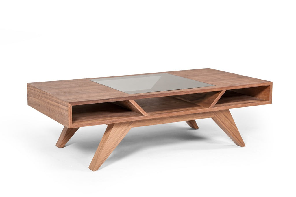 Douint Modern Walnut Coffee Table