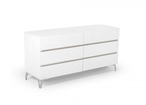 Astalina Modern White Dresser&Mirror