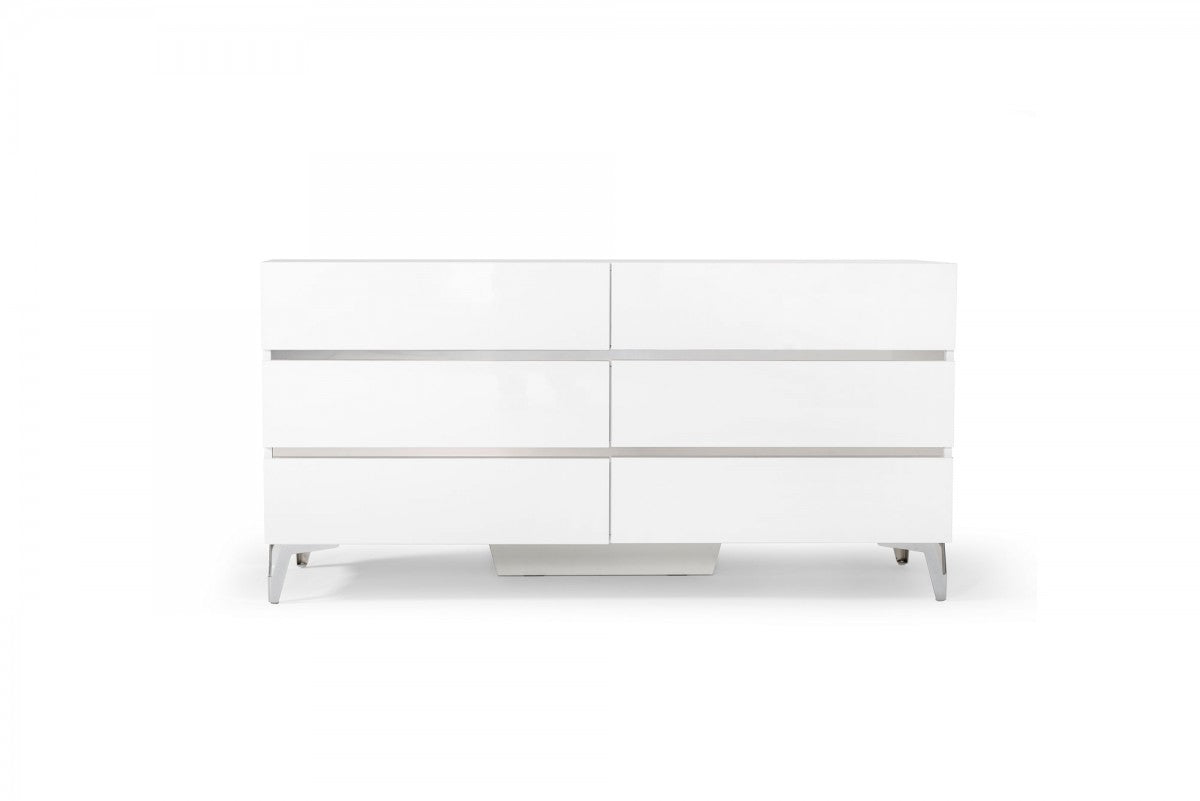 Astalina Modern White Dresser&Mirror
