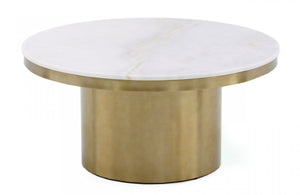 Ekko Modern Metal & Antique Copper  Coffee Table