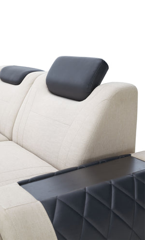 Melanee Modern Sectional with Adjustable Headrest