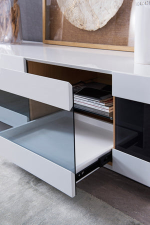 Owens Modern Small White TV Stand