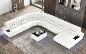 Catina XL Leather Sectional with LED Light