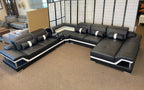 Bewley Modern Leather Sectional With Storage