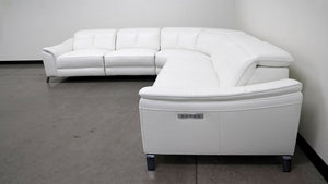 Rium Modern Leather Sectional With Recliners