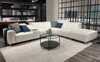 VOYAGE MODERN LEATHER SECTIONAL WITH OTTOMAN